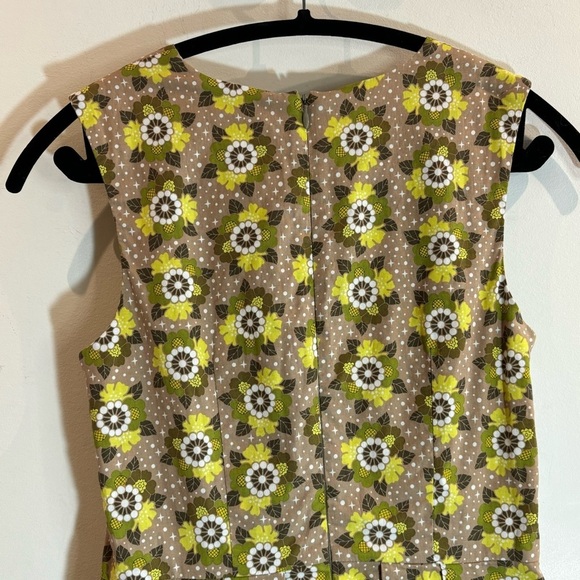 BIRDS OF NORTH AMERICA Sz 6 Eagle Dress In Winter Mist 100% Cotton Midi Dress - Picture 7 of 11